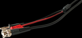 Coaxial cable, BNC plug (straight) to 2 x 4 mm plug, straight, 2 m, BU-5020-B-79-0