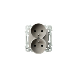 Gniazdo podwójne z/u GP-2ZRZ/m/83 kaszmirowy beż SZAFIR Ospel