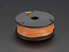 Adafruit Silicone Cover Stranded-Core Wire - 25ft 26AWG - Orange