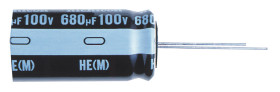 Kondensator 100μF 50V dc Radialny, Otwór przelotowy Nichicon roztaw: 3.5mm 8 Dia. x 11.5mm