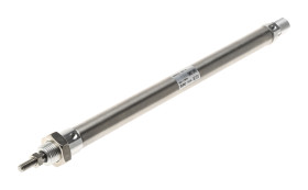 Siłownik pneumatyczny z tłoczyskiem skok: 200mm SMC Ø 16mm dwustronnego działania Action 311mm z amortyzacją elastyczną