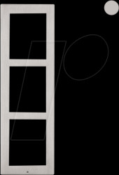 9155023 Front panel for 2N surface mount frame, nickel, 3-gang