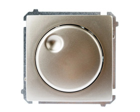 Simon Basic Ściemniacz naciskowo-obrotowy 20–500W satyna metalizowana BMS9T.01/29