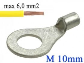 Konektor ( oczko ) cynk; 10mm; kabel 4- 6mm2