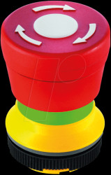 1.30.273.001/2200 FS+ 22 - Emergency Stop Switch - Colourless Cover, Twist Unlock,