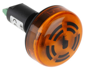 Zestaw sygnalizator akustyczny/brzęczyk 24 V dc Żółty DC IP65 Montaż panelowy 80dB