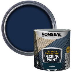 Ronseal 39147 Ultimate Protection Decking Paint Deep Blue 2.5 litre