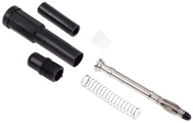 Adapter z wtykiem bananowym Męski Połączenie lutowane typ Wtyk bananowy Czarny 20A RS PRO rozmiar 4 mm