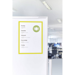 Magnetoplan 1130302 magnetofix Magnetic frame A4 Yellow 5 pcs for boards