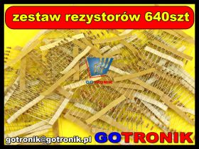 Zestaw rezystorów 0.25W 640 sztuk
