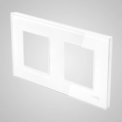 TouchMe Ramka podwójna szklana biała TM716W