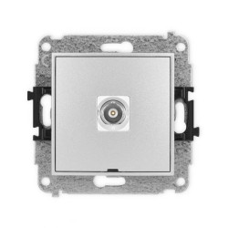 ICON Mechanizm gniazda pojedynczego BNC, bez pola opisowego srebrny metalik 7IGBNCBO-1