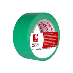 Taśma oznaczeniowa ostrzegawcza 50mm/33m zielona 2721 SCAPA