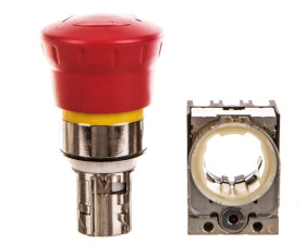 Przycisk bezpieczeństwa kpl 22mm metal czerwony 2R przez obrót etykieta Not Halt IP69k SIRIUS ACT przył spręż 3SU1150-1HB20-3PH0