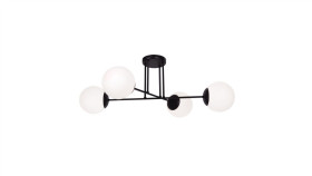 Lampa Sufitowa Savoy Cztery Mleczne Szklane Klosze Kule K-4924 Kaja Lighting