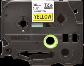 Labelling tape cartridge, 36 mm, tape yellow, font black, 8 m, TZE-661