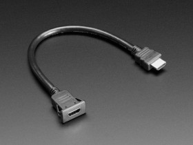 Adafruit Snap-In Panel Mount HDMI Cable - 30cm