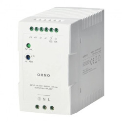 Zasilacz przemysłowy, na szynę DIN, 24VDC, 4A, 96W, w plastikowej obudowie,OR-PSU-1672