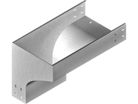 Kolanko redukcyjne KRLZC400H100 lewe grubość blachy 2,0mm 314340 BAKS