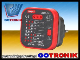 UT07B-EU tester do gniazdek sieciowych AC i RCD