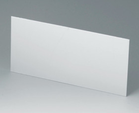 Front/rear panel, straight, aluminum, (W x H) 214 x 102 mm, gray, B3123120
