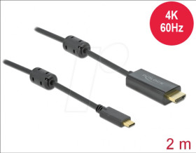 85970 Cable, USB-C &gt; HDMI, 4K 60Hz, active, DP Alt, ma./ma. 2 m