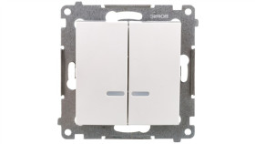 Simon 54 Łącznik Świecznikowy Z Podświetleniem Biały Dw5abl.01/11