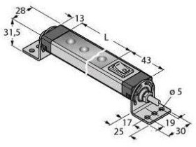 Oświetlenie LED Turck WLS28-2XWW430XPB biały 975 lm (D x S) 495.5 mm x 28 mm 1 szt.