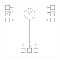 GaAs MMIC DBL-BAL Mixer Chip, 6 - 11 GHz