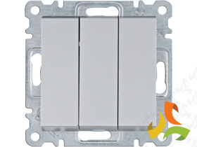 LUMINA Wyłącznik potrójny 3-biegunowy srebrny WL0072 HAGER