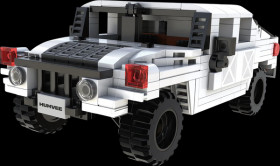 402853 CaDA Humvee 1:24, white, bricks