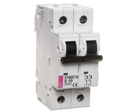 Wyłącznik nadprądowy 2P D 10A 10kA AC ETIMAT10 002153714