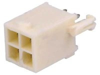 TECMIN4W-DD Wtyk do druku, typ obudowy: gniazdo (żeńska) z pinami męskimi, 4pin 2x2 (do druku) raster pinów: 4.14mm - TE Connect