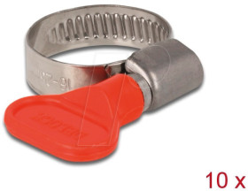19435 Hose clips with wing nut, 16 - 25 mm, 10 pieces