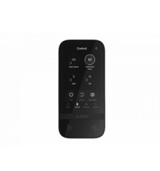 Bezprzewodowa klawiatura dotykowa obsługująca szyfrowane karty zbliżeniowe i breloki, kolor czarny, AJAX