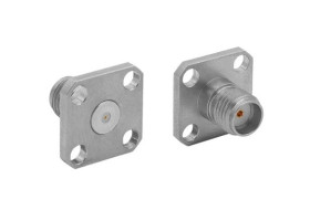 Złącze koncentryczne Montaż na kołnierzu Żeński typ złącza Złącze koncentryczne w okrągłej obudowie Podnośnik