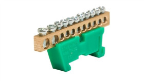 Listwa Zaciskowa Zerowa 9X10mm2 + 2X16mm2 Zielona Th 35-11/25/Z