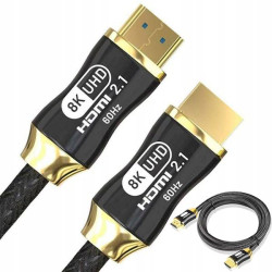 KABEL PRZEWÓD HDMI 2.1 VIDEO ULTRA High Speed 8K 60HZ 4k 120Hz HQ GOLD 1,5m