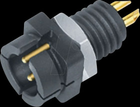 09 9765 30 04 Snap-in flange connector, series 719, 4-pin unshielded, solder,