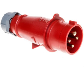Wtyczka przenośna 16A 4P 400V czerwona IP44 AM-TOP 252 MEN252