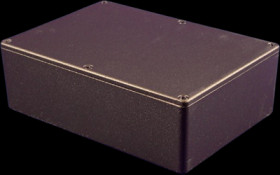 Aluminum die cast enclosure, (L x W x H) 171 x 121 x 51 mm, black (RAL 9005), IP54, 1550EBK