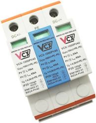 Ogranicznik fotowoltaiczny DC Typ T2 3P 1000V z iskiernikiem gazowym GDT VCX