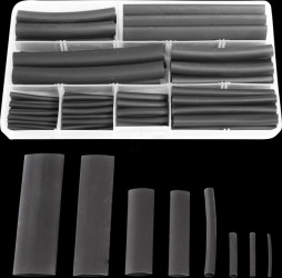 22CA167 Shrink tubing 2:1 black 100 pieces