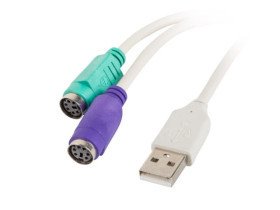 Adapter USB-PS/2 x2 biały LANBERG AD-0025-W