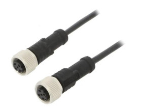 Kabel do czujników/automatyki 4-PIN M12-M12 kod D-Ethernet M12D04FL-12DFL-SB001