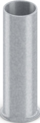 Uninsulated wire end ferrule, 10 mm², 15 mm long, DIN 46228-1, UL 486F-A, silver, 2100039