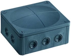 Cable junction box, no. of entries: 4, 10 mm², black, IP66/IP67, 10101460