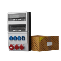 Rozdzielnica budowlana z licznikiem eXT-S/FI 32A 2x16A 4x230V gniazda Mennekes Doktorvolt DV-0816-F