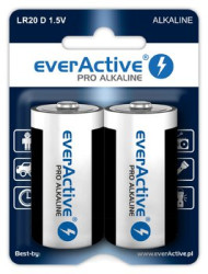 OUTLET baterie alkaliczne everActive Pro LR20 / D (blister) - 2 sztuki