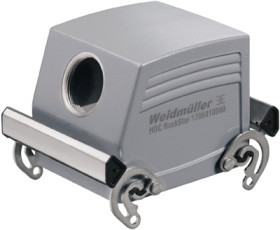 Grommet housing, size B32, die-cast aluminum, M32, angled, cross bow locking, IP65, 1788410000